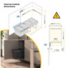 Kit di contenitori per la raccolta differenziata per cassetti da cucina Recycle Altezza Recycle 266 mm, 1x15 lt, 2x7 lt, G