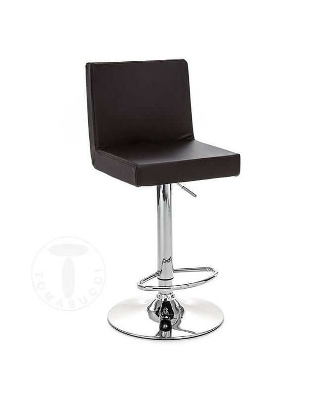 Sgabello in pelle sintetica Confort - set da 2 nero