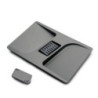 Contenitori per cassetti da cucina Recycle con coperchio anti-odore, Altezza 216mm, 1x12 lt, Grigio antracite Tecnoplastic