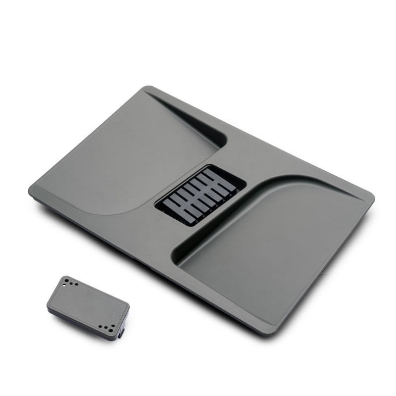 Contenitori per cassetti da cucina Recycle con coperchio anti-odore, Altezza 216mm, 2x12 lt, 2x6 lt, Grigio antracite Tecn