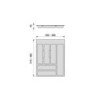 Contenitori per cassetti da cucina Recycle con coperchio anti-odore, Altezza 266, 1x15 lt, 2x7 lt, Grigio antracite Tecnop