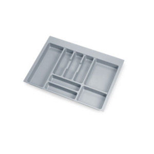 Portaposate universale per posate Optima, modulo 450 mm, Tecnoplastica, Grigia
