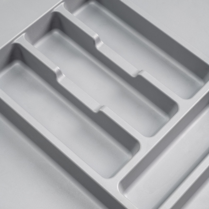 Portaposate universale per posate Optima, modulo 450 mm, Tecnoplastica, Grigia