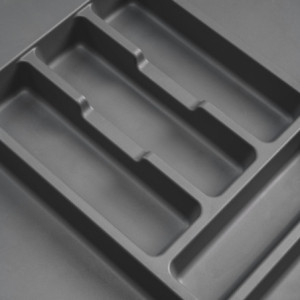 Zoom Portaposate Optima per cassetto universale, modulo 450 mm, Tecnoplastica, Grigio antracite
