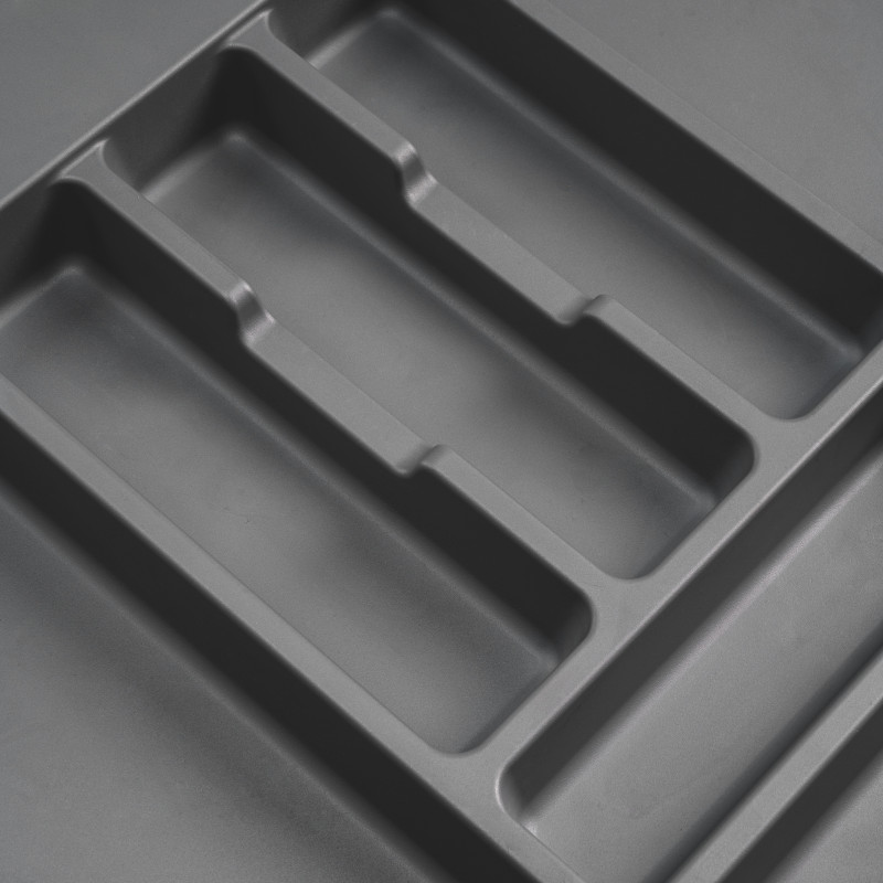 Portaposate Optima per cassetto universale, modulo 450 mm, Tecnoplastica, Grigio antracite