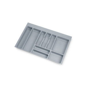 Portaposate universale per posate Optima, modulo 500 mm, Tecnoplastica, Grigia