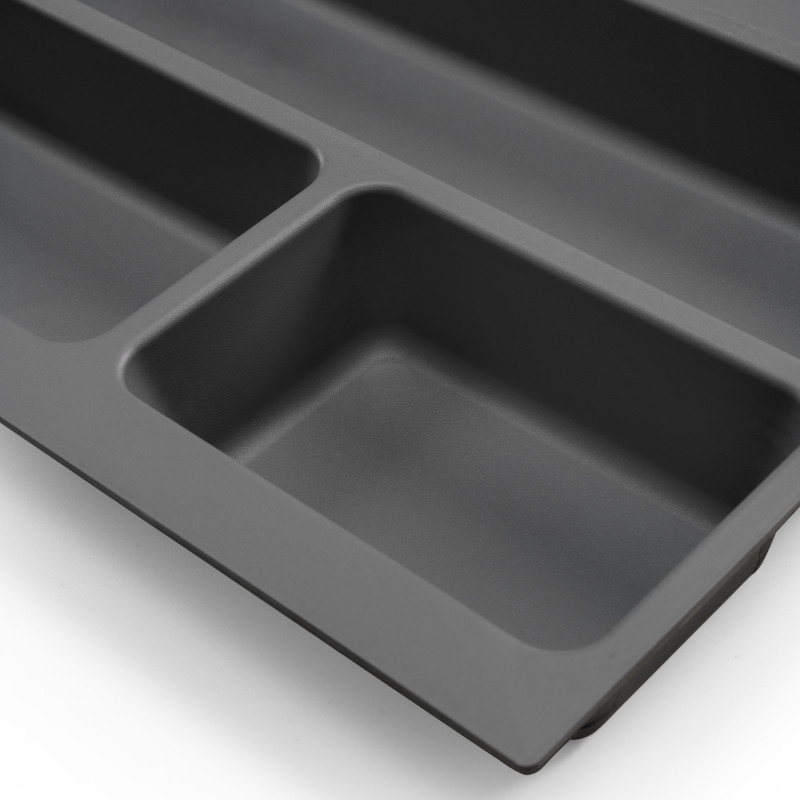 Portaposate Optima per cassetto universale, modulo 450 mm, Tecnoplastica, Grigio antracite
