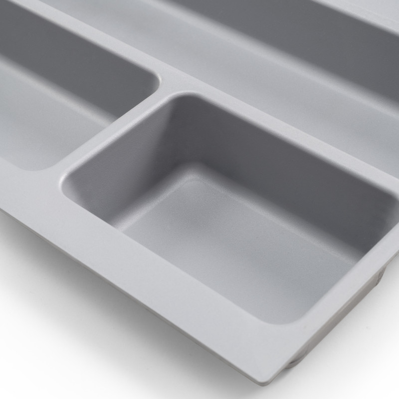 Portaposate universale per posate Optima, modulo 500 mm, Tecnoplastica, Grigia