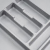 Portaposate universale per posate Optima, modulo 600 mm, Tecnoplastica, Grigia