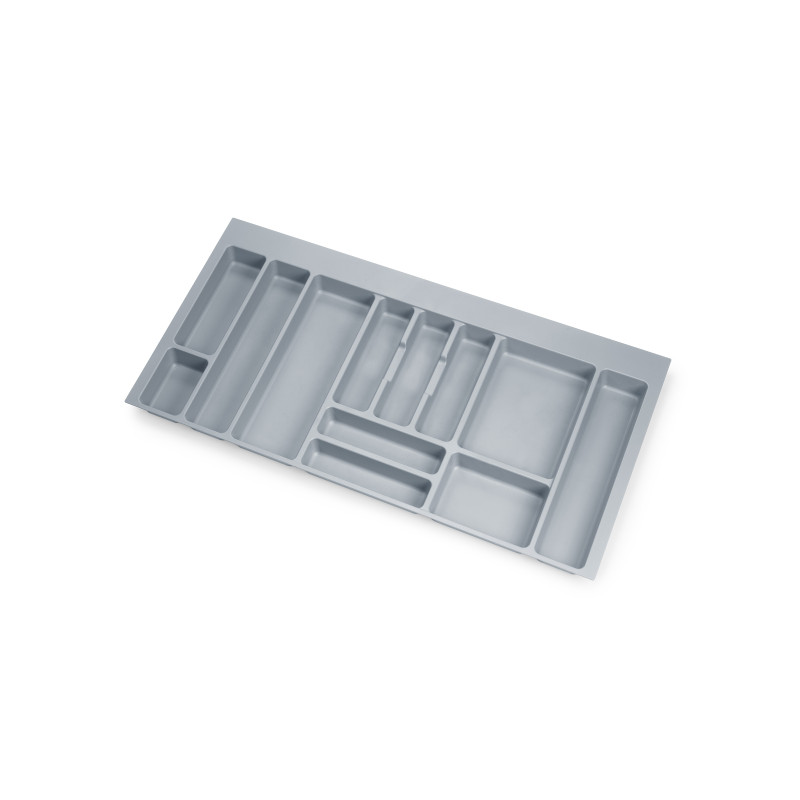 Portaposate universale per posate Optima, modulo 700 mm, Tecnoplastica, Grigia