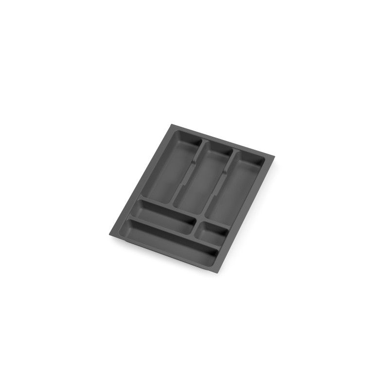 Portaposate universale per posate Optima, modulo 800 mm, Tecnoplastica, Grigia