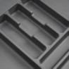Portaposate universale per posate Optima, modulo 900 mm, Tecnoplastica, Grigia