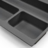 Portaposate universale per posate Optima, modulo 900 mm, Tecnoplastica, Grigia