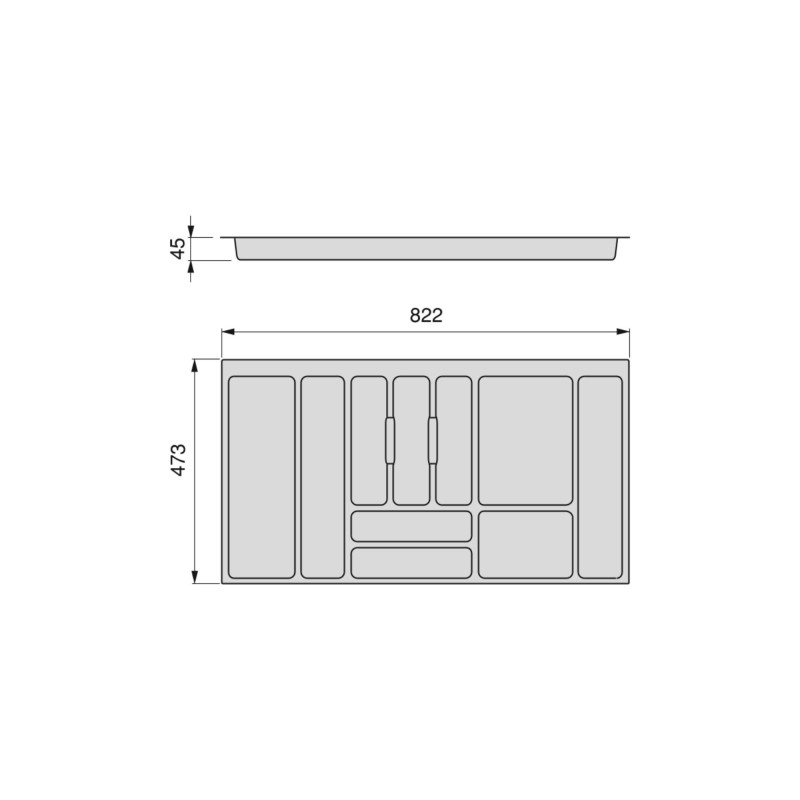 Portaposate Optima Vertex 600mm Emuca tecnoplastica bianca cucina