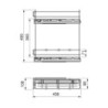 Portaposate Optima Vertex 900mm Emuca tecnoplastica bianca cucina