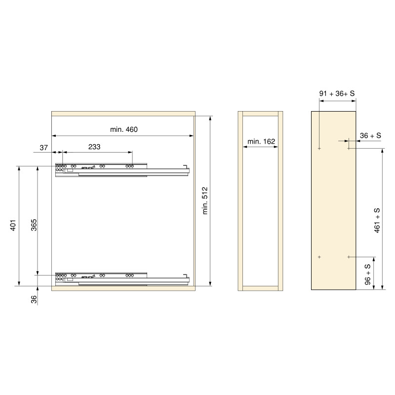 Portaposate Optima Vertex 1000mm Emuca tecnoplastica bianca cucina