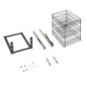 Portabottiglie estraibile Titanemax sinistro 150mm 3 vassoi grigio