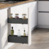 Carrello estraibile Titane 300mm Emuca acciaio grigio antracite cassetti