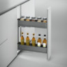 Carrello estraibile Supra 400mm Emuca acciaio cromato cucina soft close