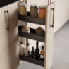 Carrello estraibile Titane 400mm Emuca acciaio grigio antracite cucina
