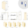 Carrello estraibile Supra 400mm Emuca acciaio cromato cucina soft close