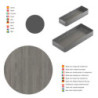 Carrello estraibile Titane 400mm Emuca acciaio grigio antracite cucina