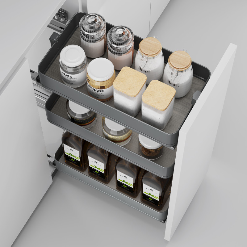 Portabottiglie estraibile Titane Simplex 200mm grigio antracite cucina