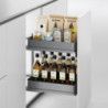 Portabottiglie estraibile Harmony 150mm acciaio legno grigio cucina