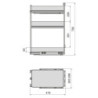 Portabottiglie estraibile Titane Simplex 200mm grigio antracite cucina