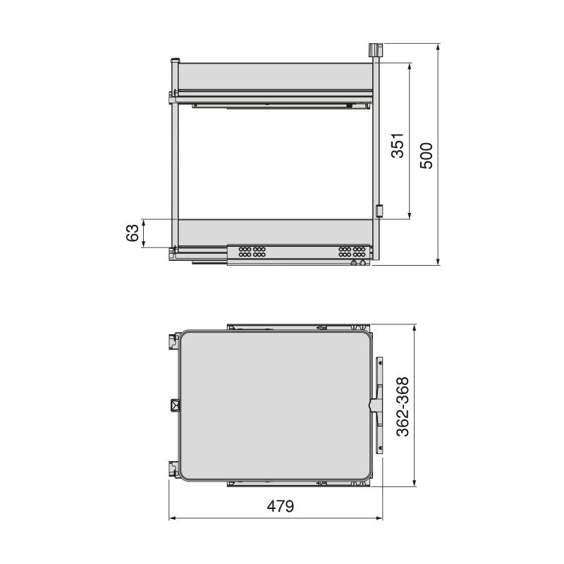 Portabottiglie estraibile Harmony 150mm acciaio legno grigio cucina