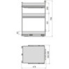 Portabottiglie estraibile Harmony 150mm Emuca acciaio legno grigio