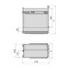 Carrello estraibile Harmony 300mm Emuca acciaio legno grigio cucina