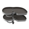 Carrello estraibile Harmony con chiusura soft, Modulo larghezza 400mm altezza 700mm, Acciaio e Legno, Grigio antracite