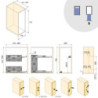 Carrello estraibile Harmony 300mm Emuca acciaio legno grigio cucina