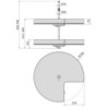 Carrello estraibile con cestelli Harmony 300mm acciaio cucina soft close