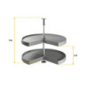 Tappeto antiscivolo per cassetti, effetto tessuto, lunghezza 20m x 480mm, Tecnoplastica, Bianca