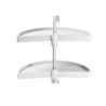 Set di piatti girevoli 3/4 Shelvo, per modulo da 900 mm, Tecnoplastica e Alluminio, Bianca