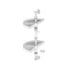 Set di piatti girevoli 3/4 Shelvo, per modulo da 900 mm, Tecnoplastica e Alluminio, Bianca