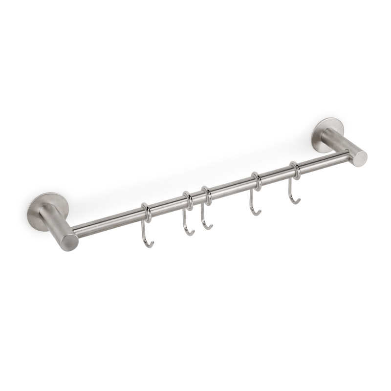 Portabicchieri per mobili a 4 linee, lunghezza 280 mm, Acciaio, Cromato lucido