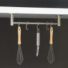 Portabicchieri per mobili a 4 linee, lunghezza 280 mm, Acciaio, Cromato lucido
