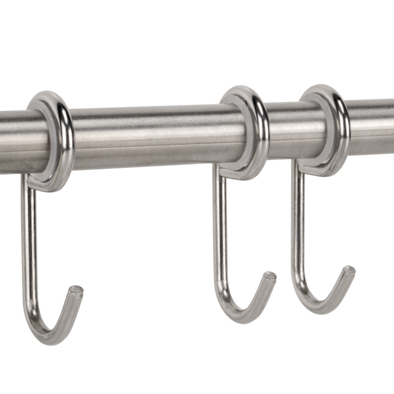 Portabicchieri per mobili a 4 linee, lunghezza 280 mm, Acciaio, Cromato lucido