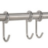 Portabicchieri per mobili a 4 linee, lunghezza 280 mm, Acciaio, Cromato lucido