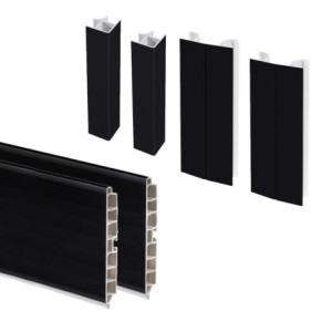 Kit Contenitori Cucina Recycle 800mm 4 Secchi Grigio Antracite
