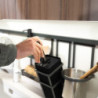 Lotto di 2 Zoccolo da cucina Plasline con accessori, altezza 100 mm, 2 barre lunghezza 2,35 m, Tecnoplastica, Nera