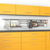 Lotto di 2 Zoccolo da cucina Plasline con accessori, altezza 150 mm, 2 barre lunghezza 2,35 m, Tecnoplastica, Nera