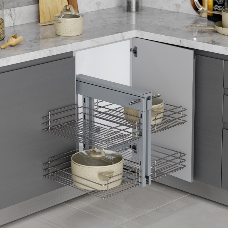 Titane Portacoltelli da cucina, Acciaio e Tecnoplastica, Grigio Antracite