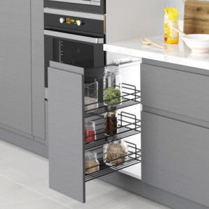 Zoom Sistema angolare estraibile per mobile da cucina Suprastar, Acciaio, Cromato lucido