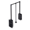 Appendiabiti per armadio Hang, larghezza regolabile 450-600 mm, Acciaio e Tecnoplastica, Cromato lucido