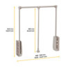 Appendiabiti per Armadio Hang Regolabile 450-600mm Moka