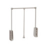 Appendiabiti per armadio Hang, larghezza regolabile 600-830 mm, Acciaio e Tecnoplastica, Verniciato moka